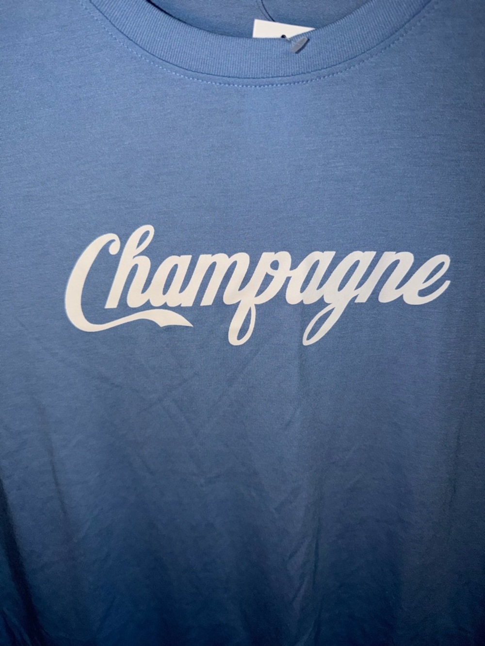 NWT Sub_Urban Riot Women’s Light Blue "Champagne" Graphic Tee - Picture 4 of 6